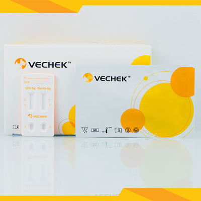 CPV+Giardia Lamblia Antigen Combo Hızlı Test Kaseti Köpek Test Kitleri 120 μL